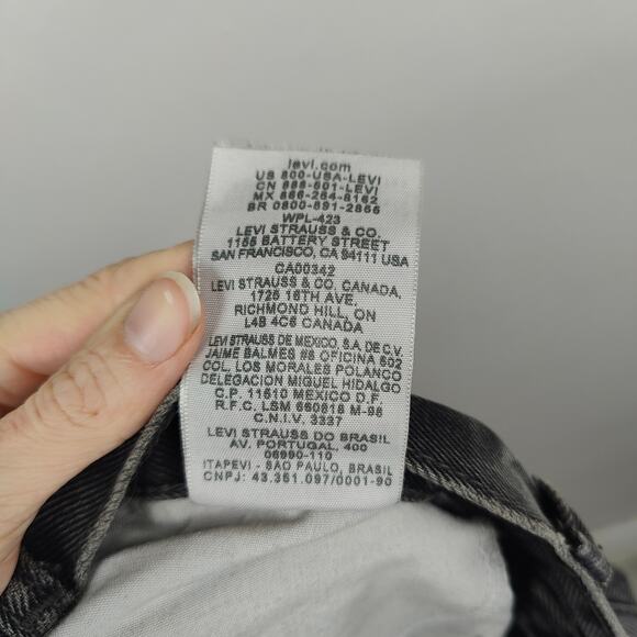 Vintage Levi's 550‎ Jeans Mens 30x30 Relaxed Fit Y2K Charcoal Wash Straight Leg - Picture 11 of 11